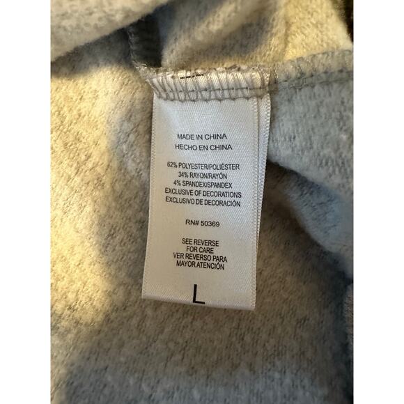 Juicy Couture Women’s Large Zip Up Hoodie Sweatshirt Sparkly Striped Sleeves - Picture 8 of 8